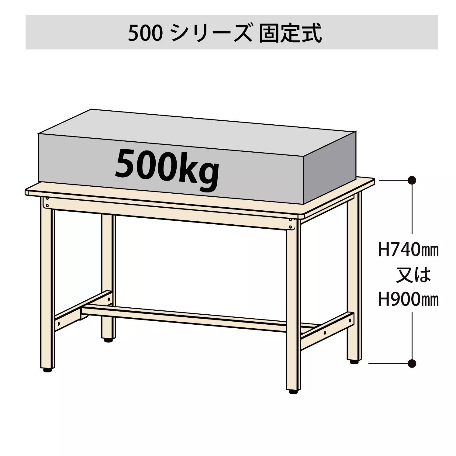 500シリーズ 固定式 H740mm